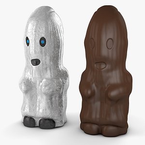 3D model foil chocolate ghost halloween