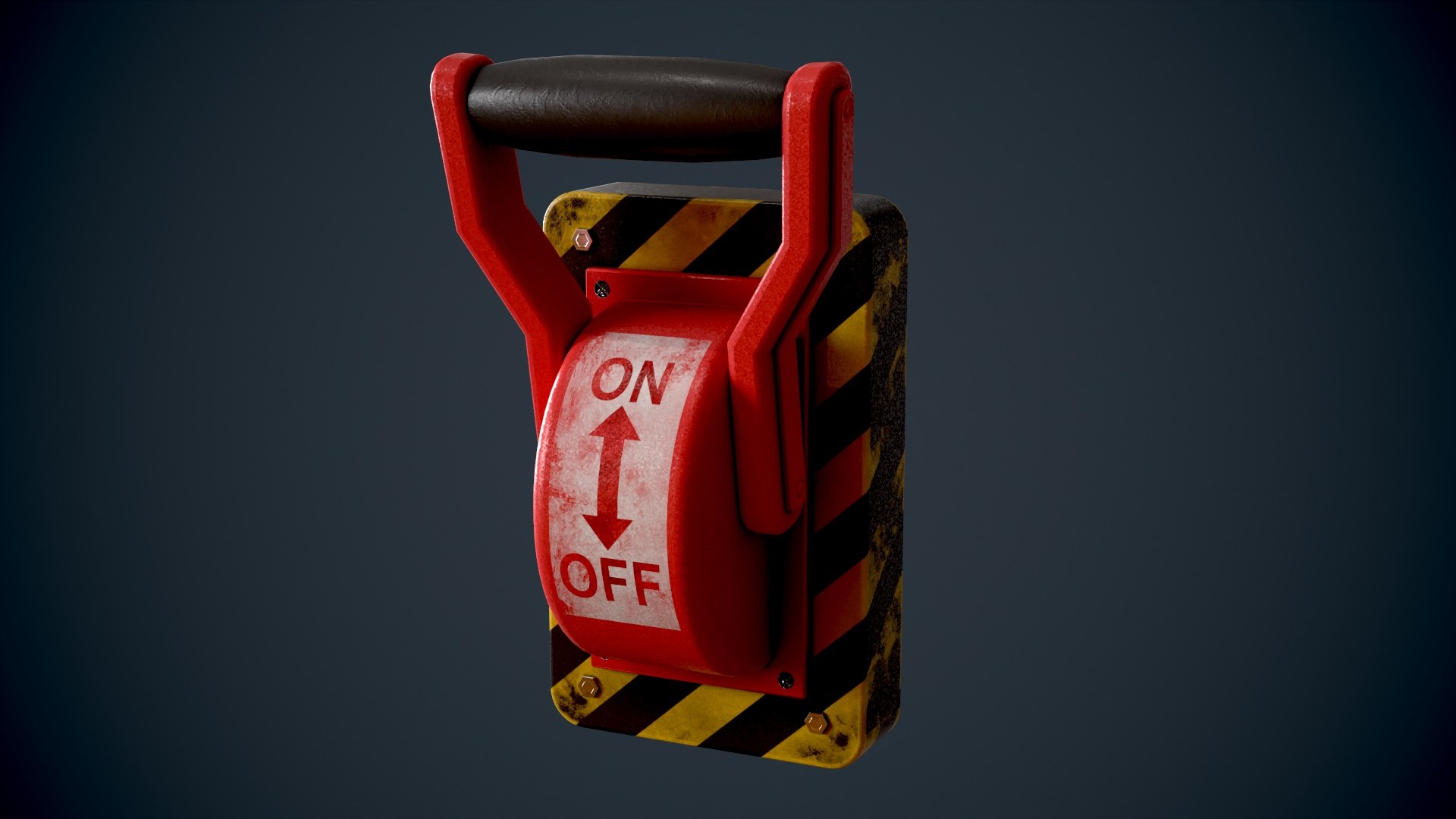 Sci Fi Red Lever Power Switch Model - TurboSquid 2001837