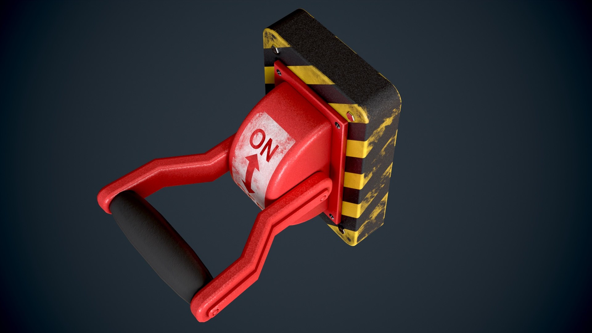 Sci Fi Red Lever Power Switch Model - TurboSquid 2001837