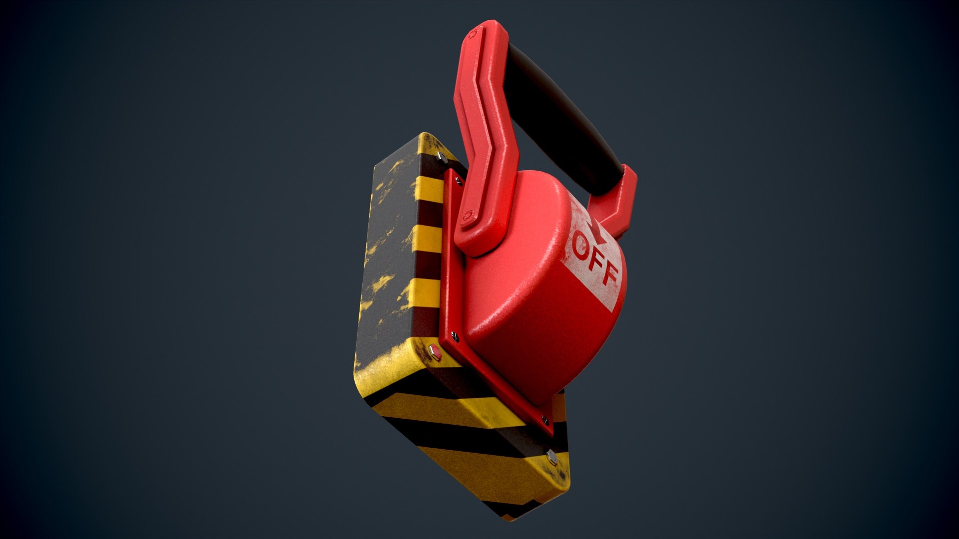 Sci Fi Red Lever Power Switch Model - TurboSquid 2001837