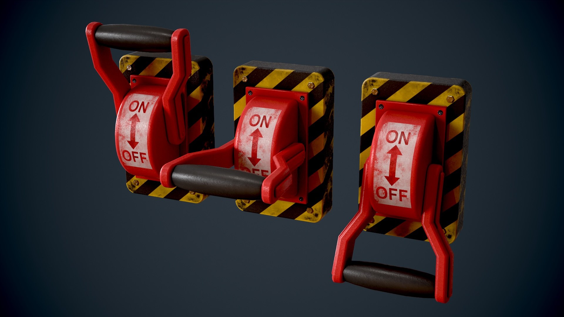 Sci Fi Red Lever Power Switch Model - TurboSquid 2001837