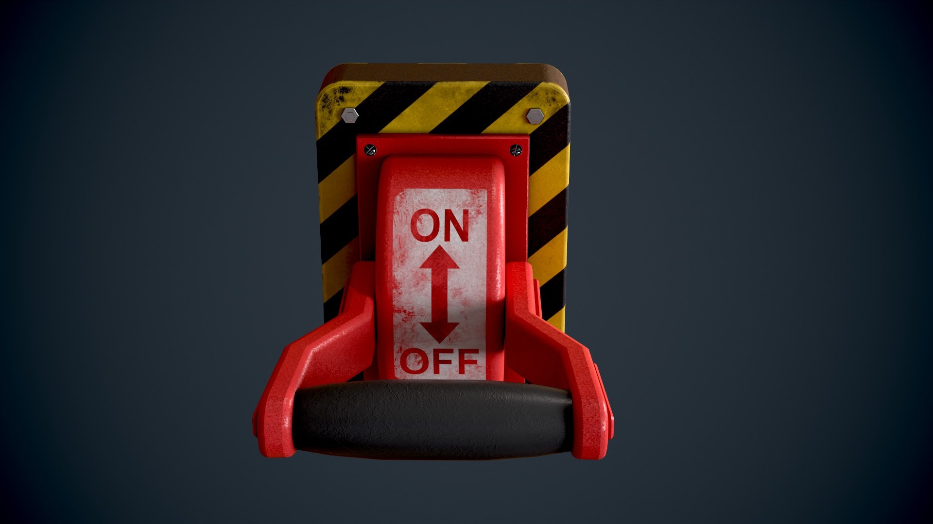 Sci Fi Red Lever Power Switch Model - TurboSquid 2001837