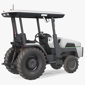 3D Smart Electric Tractor Dusty Rigged