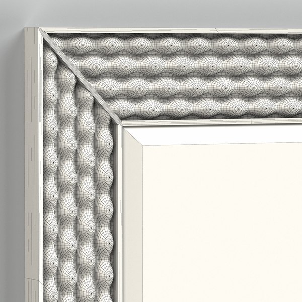 3d model carved rectangle mirror frame