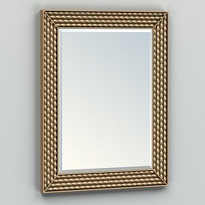 3d model carved rectangle mirror frame