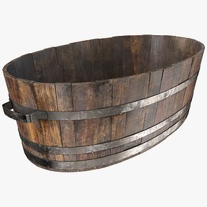 Wooden Bath, 8K PBR Textures