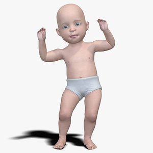 Baby Dancing Animation Rigged