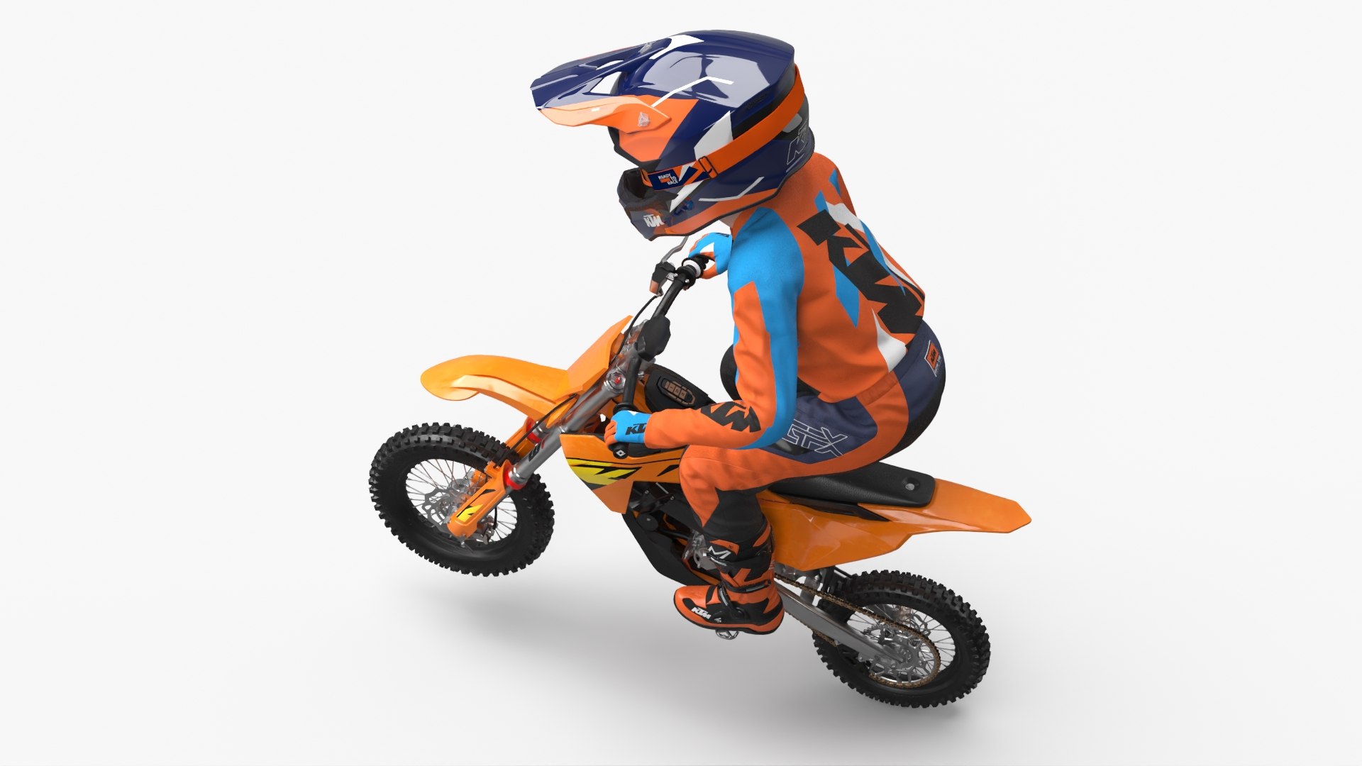 3D KTM Kids Dirt Bike Airborne Racing Pose - TurboSquid 2462966