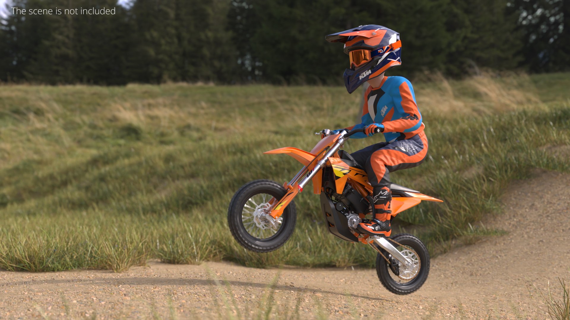 3D KTM Kids Dirt Bike Airborne Racing Pose - TurboSquid 2462966