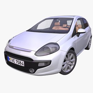 generic hatchback interior car 3D model