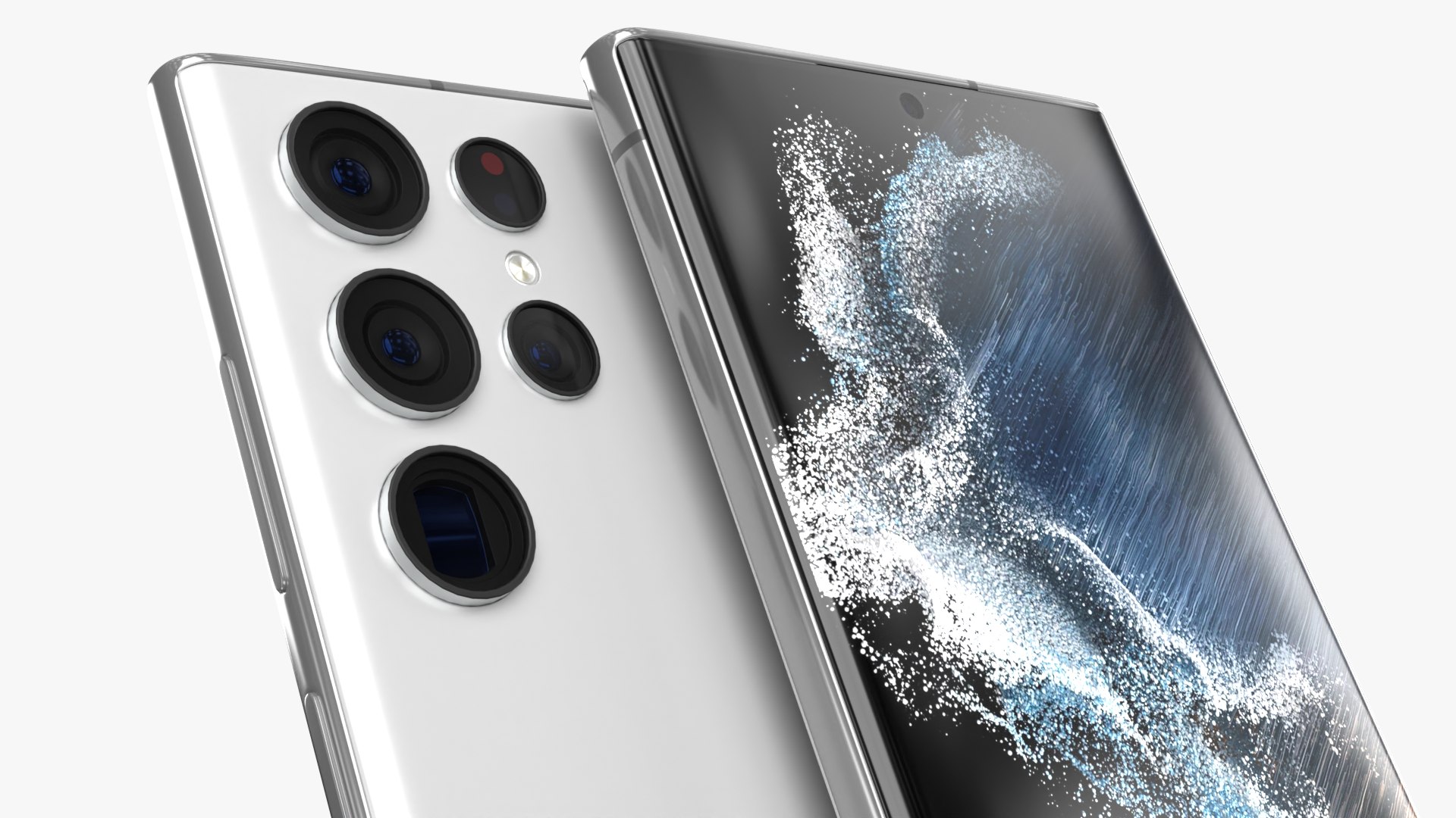 Samsung Galaxy S22 Ultra Phantomweiß 3DModell TurboSquid 1858769