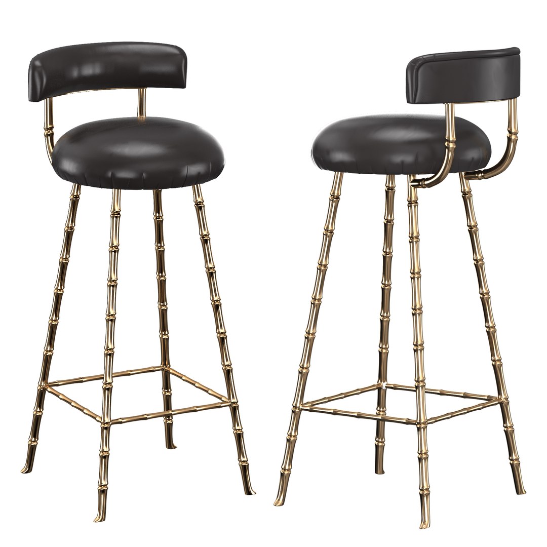 UPHOLSTERED BAR STOOL model TurboSquid 1897836