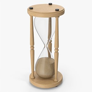 Wooden Hourglass 3D model