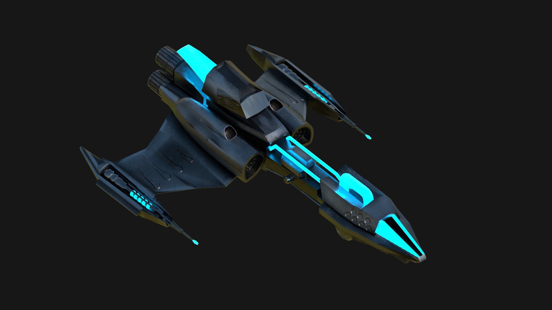 3D alien ship model TurboSquid 1637479