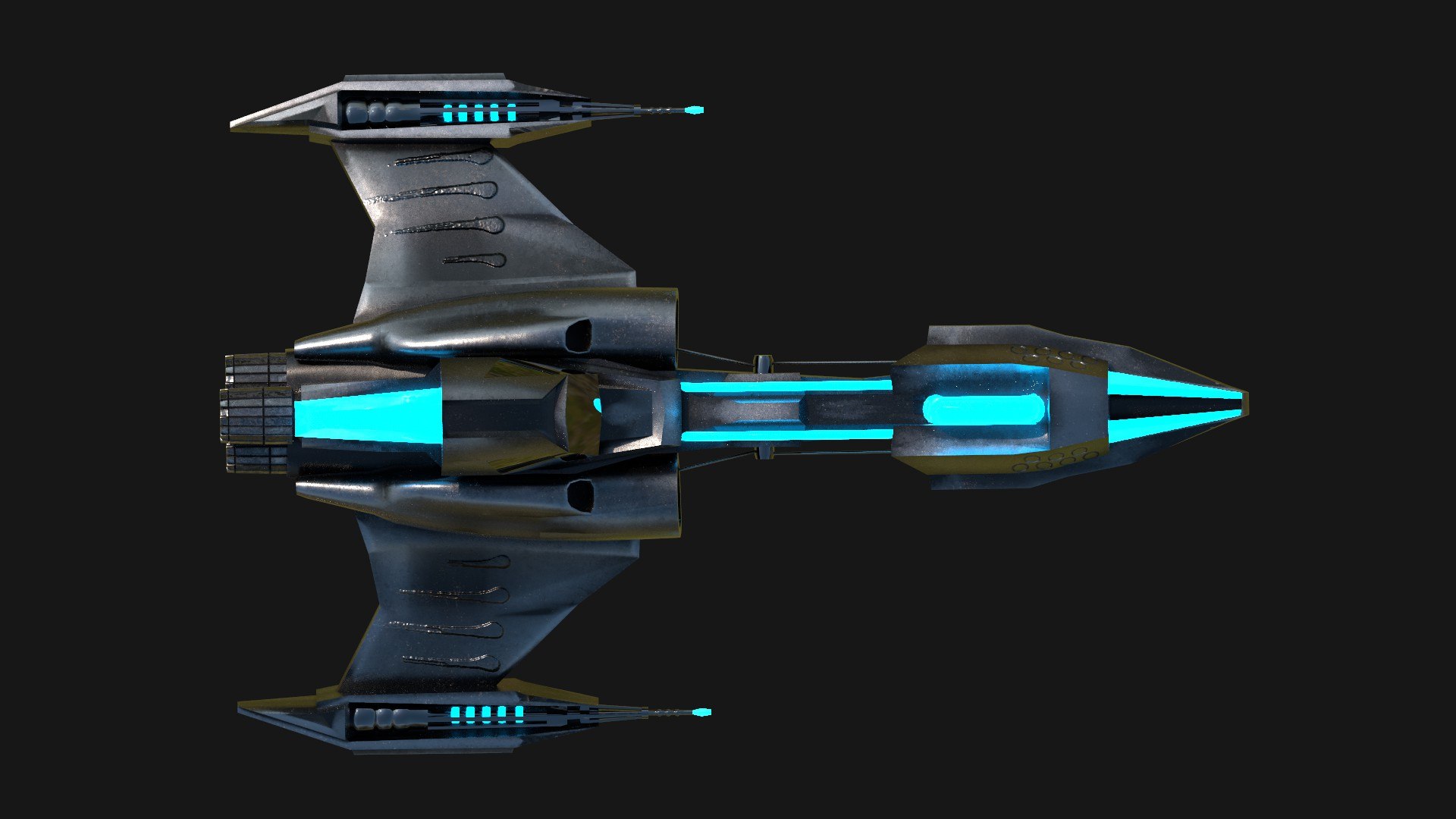 3D alien ship model TurboSquid 1637479