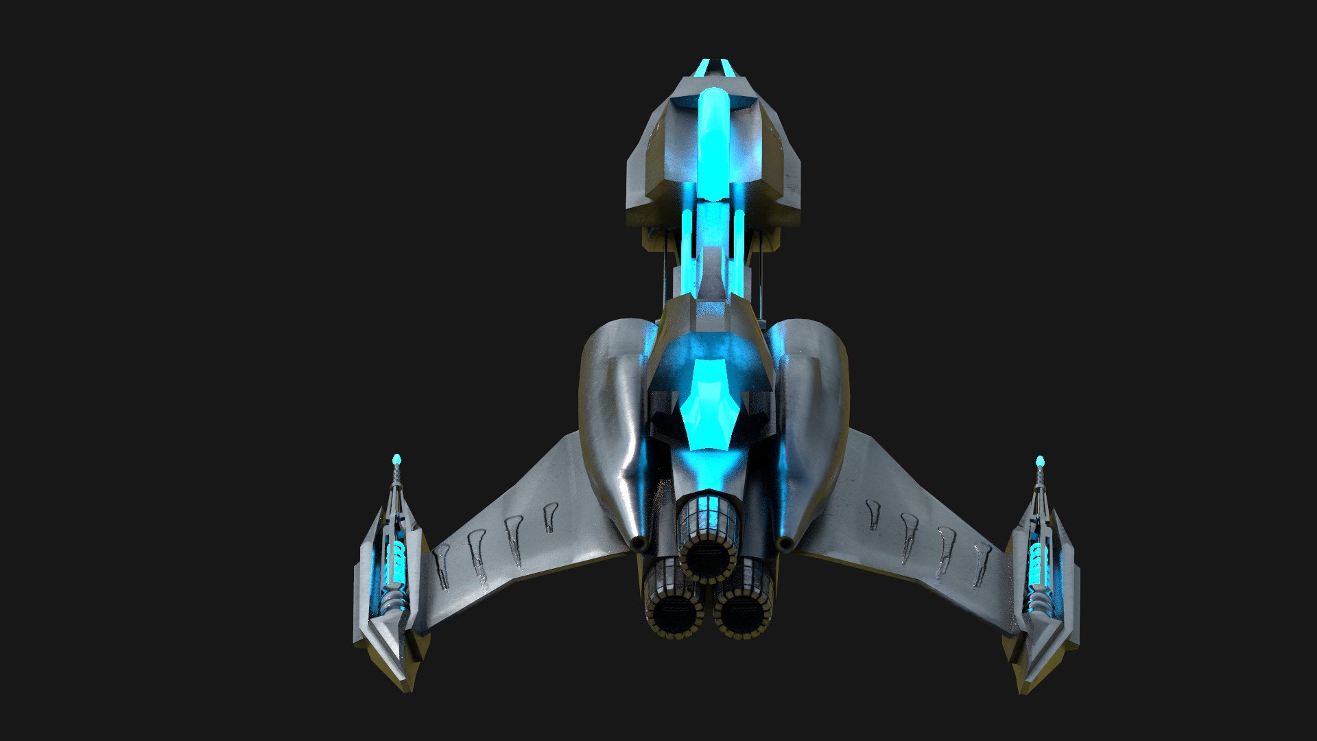 3D alien ship model TurboSquid 1637479