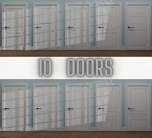 3D 10 INTERIOR DOORS model