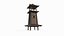Asian ancient architecture clock tower