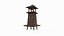 Asian ancient architecture clock tower