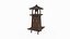 Asian ancient architecture clock tower
