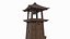 Asian ancient architecture clock tower