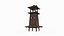 Asian ancient architecture clock tower