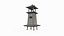 Asian ancient architecture clock tower