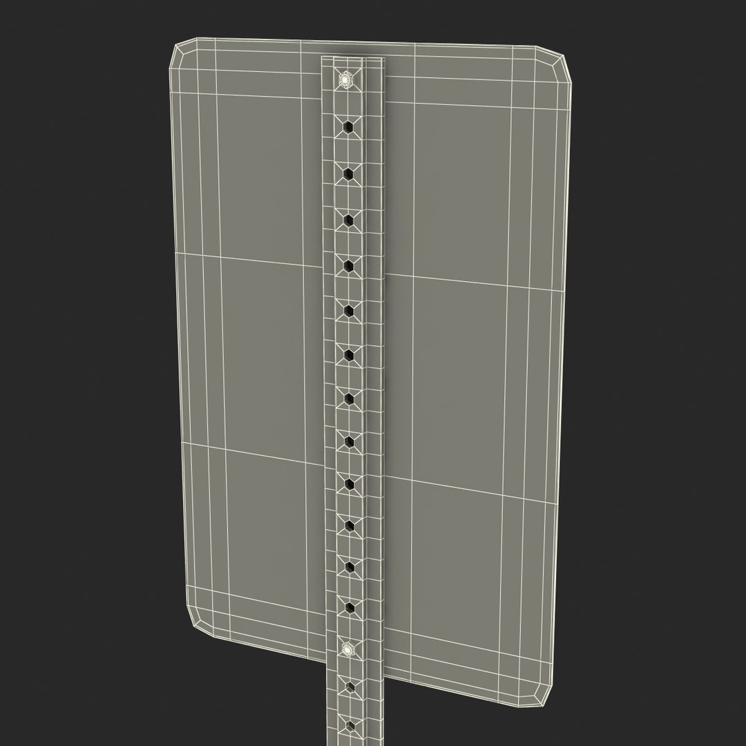 3d model of parking sign