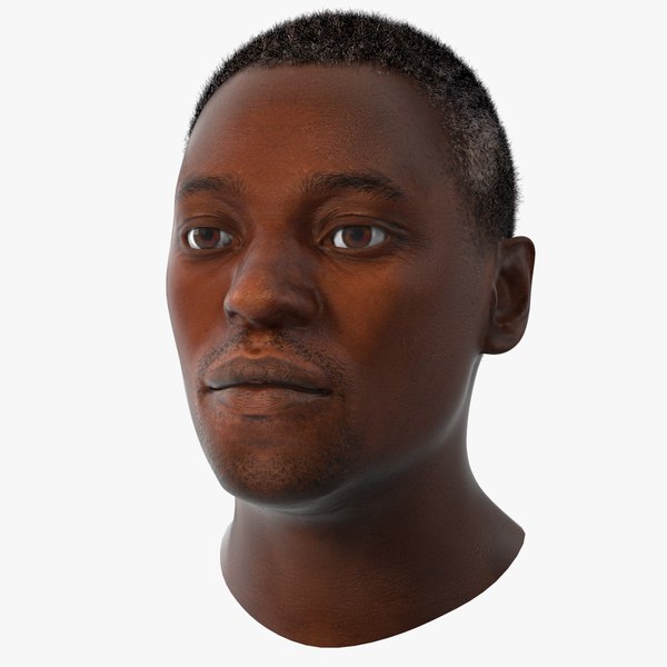 Linda cabeça masculina afro-americana equipada Modelo 3D - TurboSquid ...