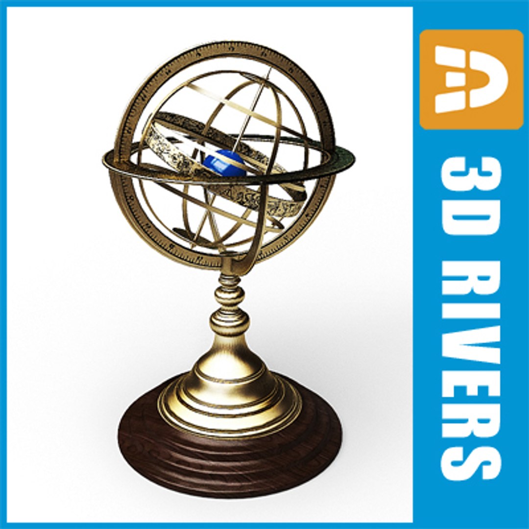 3d Model Old Armillary Sphere