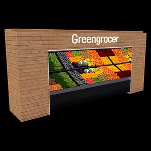 greengrocer stand 3D