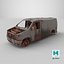Camionnette accidentée PBR low-poly