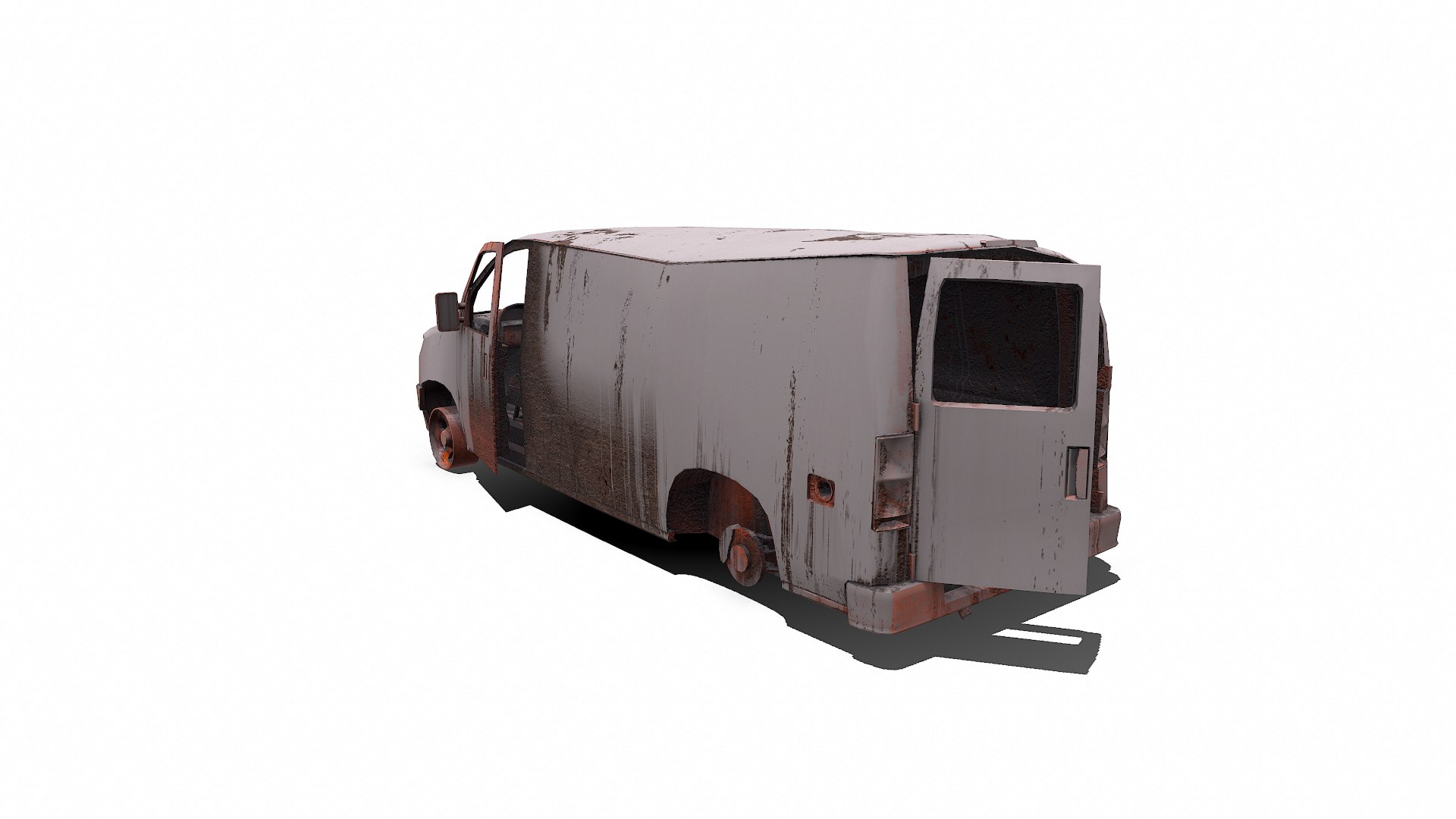 Wrecked Van Low-poly PBR 3D model https://p.turbosquid.com/ts-thumb/Xq/gaESlV/7H/screenshot004/png/1736139945/1920x1080/fit_q87/ab32c487cff183c422205e3f8c526255c9421b44/screenshot004.jpg