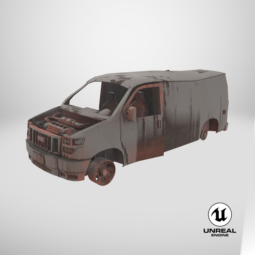 Wrecked Van Low-poly PBR 3D model https://p.turbosquid.com/ts-thumb/Xq/gaESlV/FM/stemcell_unreal_render/png/1736539611/1920x1080/fit_q87/a5d28eb6632e9e2e6f97557564c2ee4bb0545cbe/stemcell_unreal_render.jpg