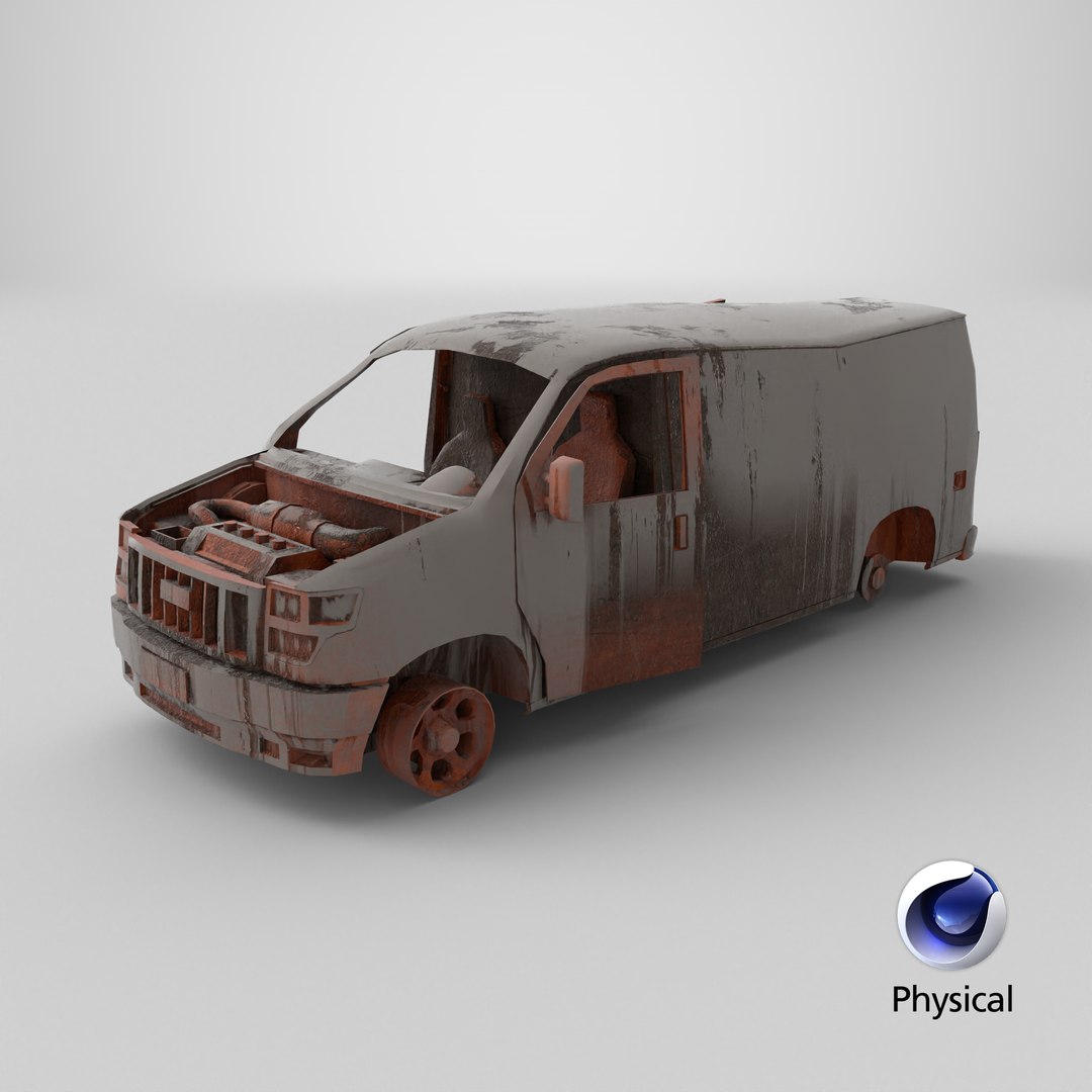Wrecked Van Low-poly PBR 3D model https://p.turbosquid.com/ts-thumb/Xq/gaESlV/nf/stemcell_cinema_4d_physical_render/png/1736539598/1920x1080/fit_q87/39aac3fd796c4e523f3968e8d3fec80af174101d/stemcell_cinema_4d_physical_render.jpg