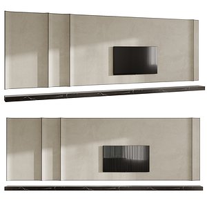 3D Wall composition TV zone set