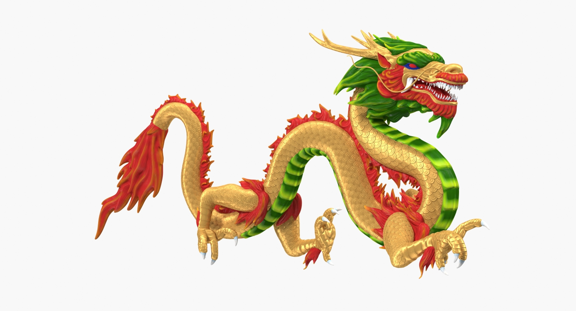 colorful chinese dragons