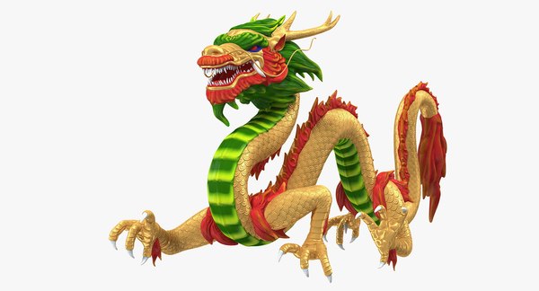 Modello 3D Drago cinese tradizionale colorato - TurboSquid 1379905