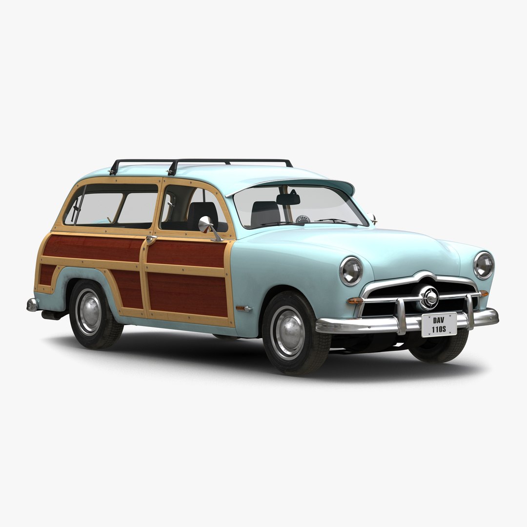 Generic Retro Car Simple Interior 2 3D model preview