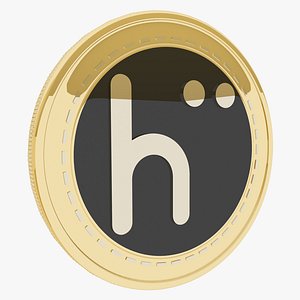 Hubii Network Cryptocurrency Gold Coin 3D model