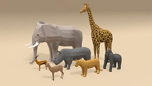 african animals 3D model
