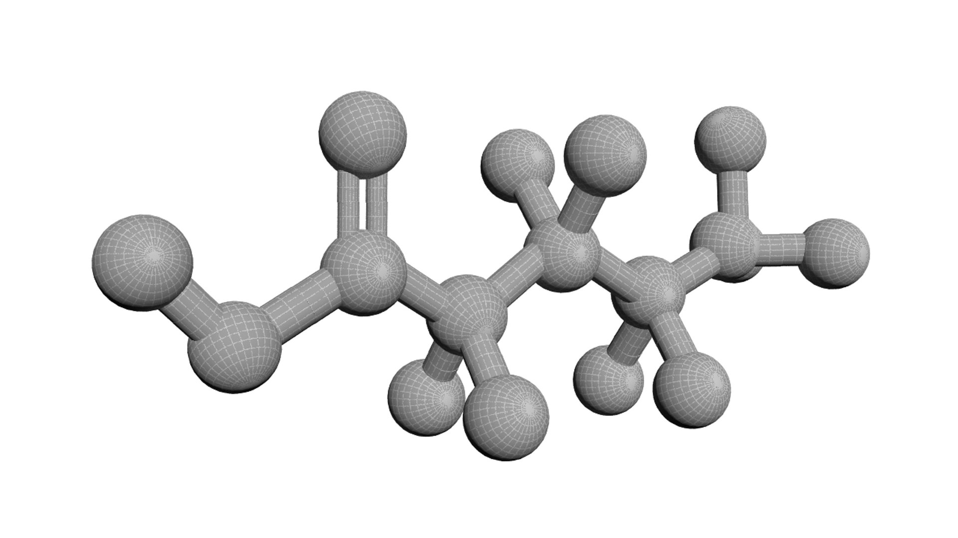 Valeric Acid Molecule C5h10o2 Model - TurboSquid 1427437