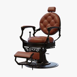 Vintage Red Alesso Barber Chair