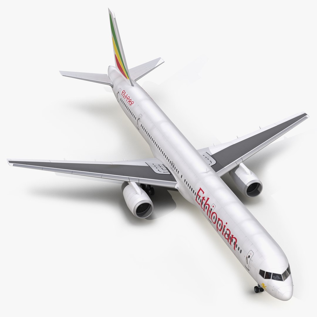Boeing 757-300 Ethiopian Airlines 3D Model 3D model preview