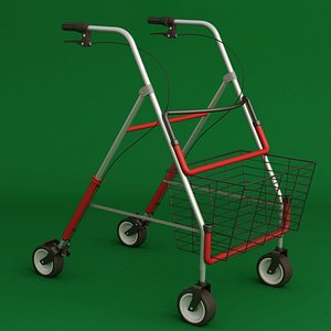 Folding wheeled walker