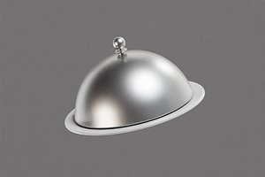 3D Cloche Food Plate model