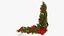 Decorazione d'angolo di Natale con fiocchi e nastro 3