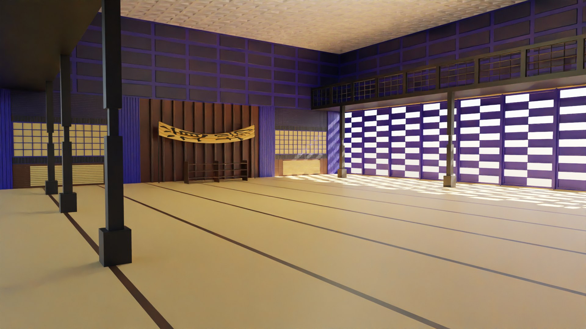 Dojo Fighting Hall 3D model https://p.turbosquid.com/ts-thumb/Xr/3GZBST/ZH/a_f/png/1701207342/1920x1080/fit_q87/eb788d2553e86ee4dae360b28eebf6a45cbf1aac/a_f.jpg