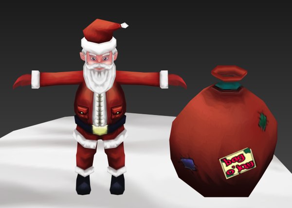 3d model of santa asset