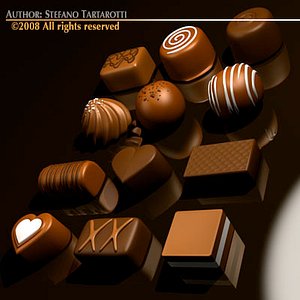 3d model chocolate chocolat